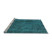 Sideview of Machine Washable Abstract Light Blue Modern Rug, wshabs887lblu