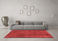 Machine Washable Abstract Red Modern Rug, wshabs887red