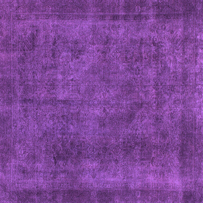 Square Machine Washable Abstract Purple Modern Area Rugs, wshabs887pur