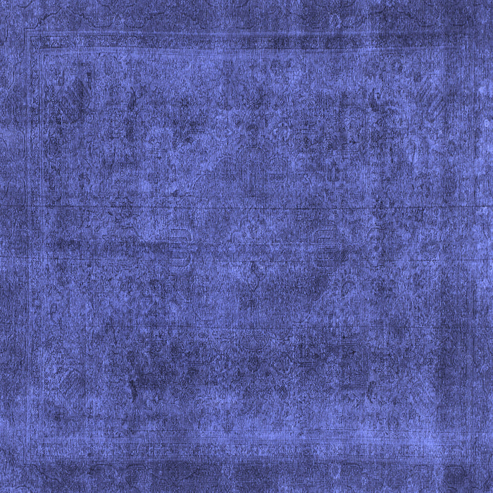 Square Abstract Blue Modern Rug, abs887blu