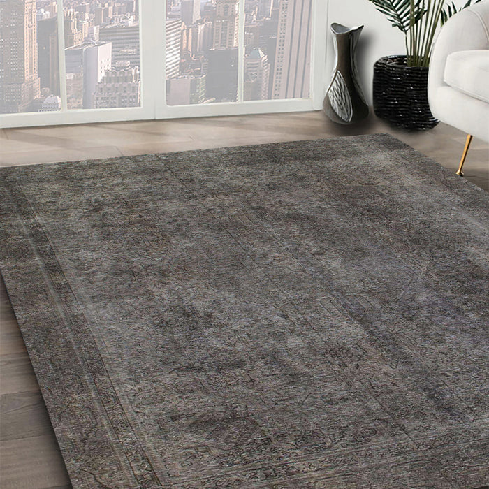Machine Washable Abstract Black Rug in a Family Room, wshabs887
