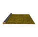 Sideview of Abstract Yellow Modern Rug, abs887yw