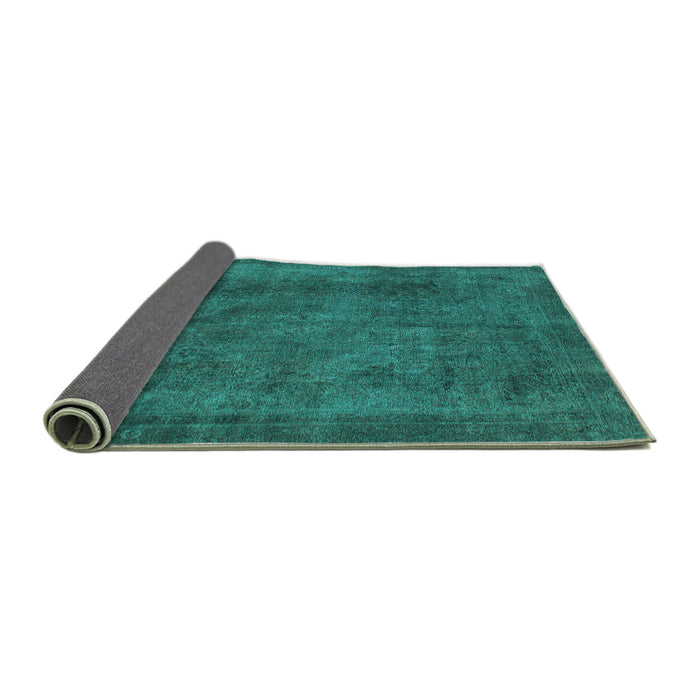 Sideview of Abstract Turquoise Modern Rug, abs887turq