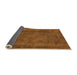 Sideview of Abstract Orange Modern Rug, abs887org