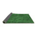 Sideview of Abstract Emerald Green Modern Rug, abs887emgrn