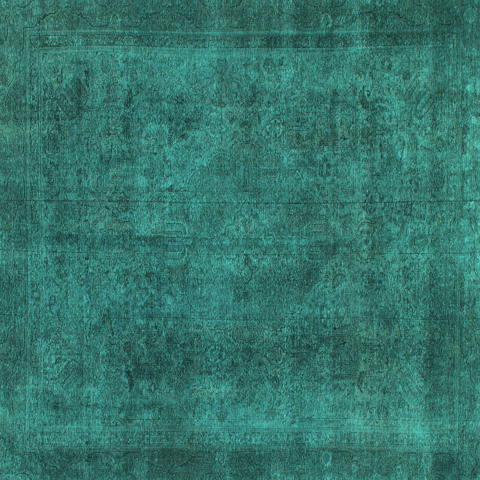 Square Machine Washable Abstract Turquoise Modern Area Rugs, wshabs887turq