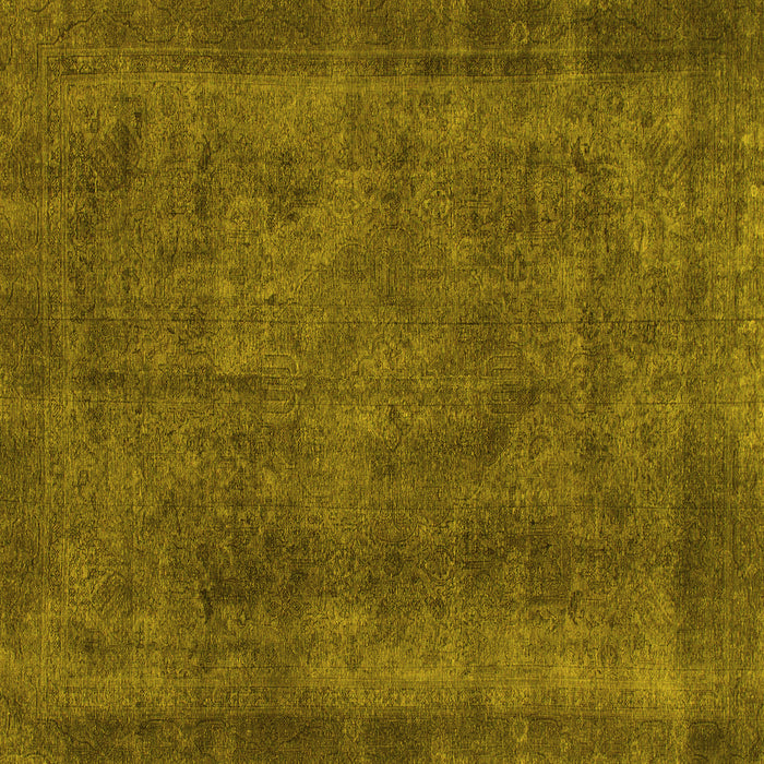 Square Machine Washable Abstract Yellow Modern Rug, wshabs887yw