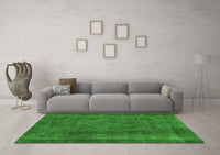 Machine Washable Abstract Green Modern Rug, wshabs887grn