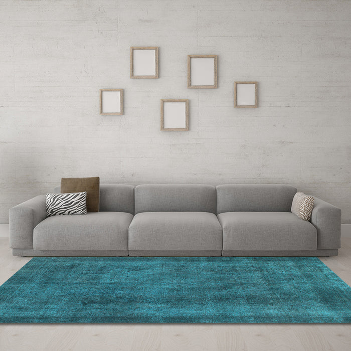 Machine Washable Abstract Light Blue Modern Rug in a Living Room, wshabs887lblu