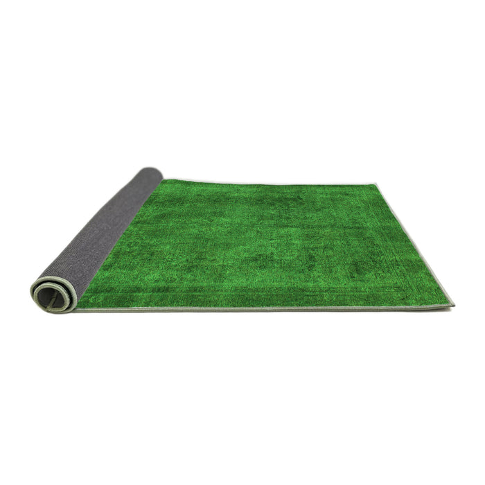 Sideview of Abstract Green Modern Rug, abs887grn