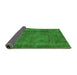 Sideview of Abstract Green Modern Rug, abs887grn