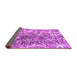 Sideview of Abstract Purple Modern Rug, abs888pur