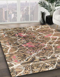 Abstract Brown Modern Rug, abs888