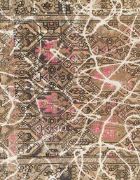 Machine Washable Abstract Brown Sugar Brown Rug, wshabs888