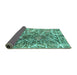 Sideview of Abstract Turquoise Modern Rug, abs888turq