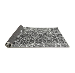 Sideview of Abstract Gray Modern Rug, abs888gry