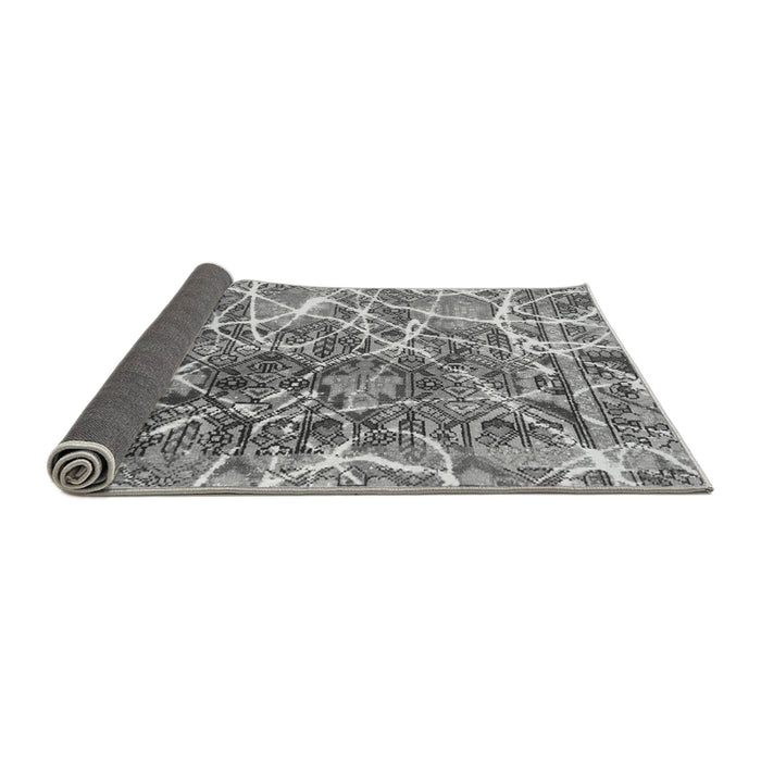 Sideview of Abstract Gray Modern Rug, abs888gry