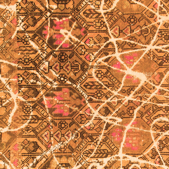 Machine Washable Abstract Orange Modern Area Rugs, wshabs888org