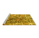 Sideview of Machine Washable Abstract Yellow Modern Rug, wshabs888yw