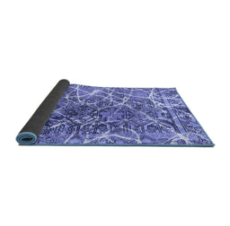 Sideview of Abstract Blue Modern Rug, abs888blu