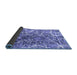 Sideview of Abstract Blue Modern Rug, abs888blu