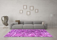 Machine Washable Abstract Purple Modern Rug, wshabs888pur