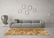 Machine Washable Abstract Brown Modern Rug in a Living Room,, wshabs888brn