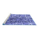 Sideview of Machine Washable Abstract Blue Modern Rug, wshabs888blu