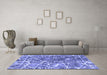 Machine Washable Abstract Blue Modern Rug in a Living Room, wshabs888blu