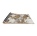 Sideview of Abstract Dark Almond Brown Modern Rug, abs889