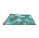 Sideview of Machine Washable Abstract Light Blue Modern Rug, wshabs889lblu