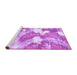 Sideview of Machine Washable Abstract Purple Modern Area Rugs, wshabs889pur