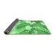 Sideview of Abstract Emerald Green Modern Rug, abs889emgrn