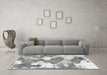 Machine Washable Abstract Gray Modern Rug in a Living Room,, wshabs889gry