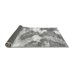 Sideview of Abstract Gray Modern Rug, abs889gry