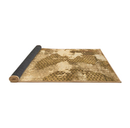 Sideview of Abstract Brown Modern Rug, abs889brn