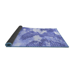 Sideview of Abstract Blue Modern Rug, abs889blu