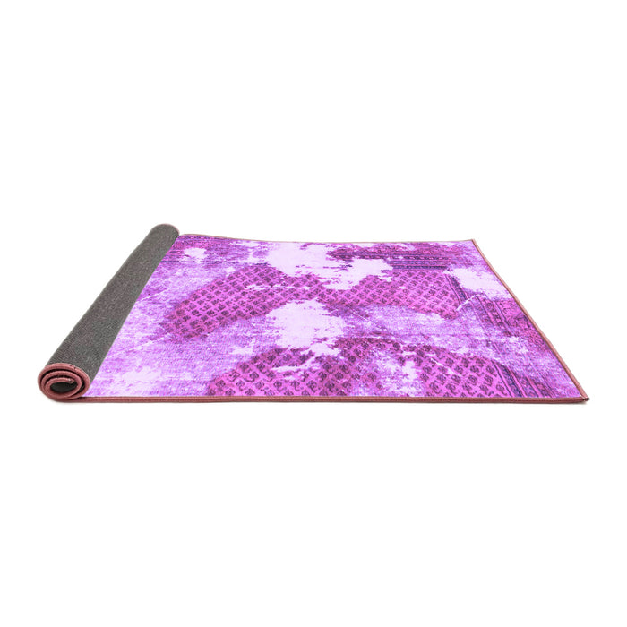 Sideview of Abstract Purple Modern Rug, abs889pur