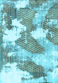 Abstract Light Blue Modern Rug, abs889lblu