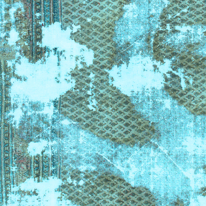 Abstract Light Blue Modern Rug, abs889lblu