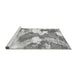 Sideview of Machine Washable Abstract Gray Modern Rug, wshabs889gry