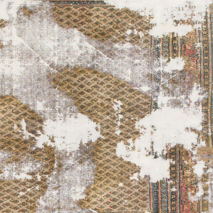 Abstract Dark Almond Brown Modern Rug, abs889