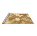 Sideview of Machine Washable Abstract Brown Modern Rug, wshabs889brn