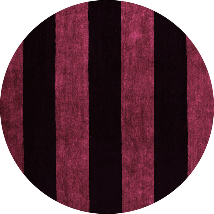 Round Abstract Pink Modern Rug, abs88pnk
