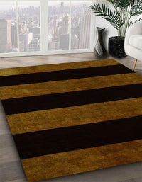 Abstract Saddle Brown Modern Rug, abs88