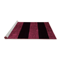 Sideview of Machine Washable Abstract Pink Modern Rug, wshabs88pnk