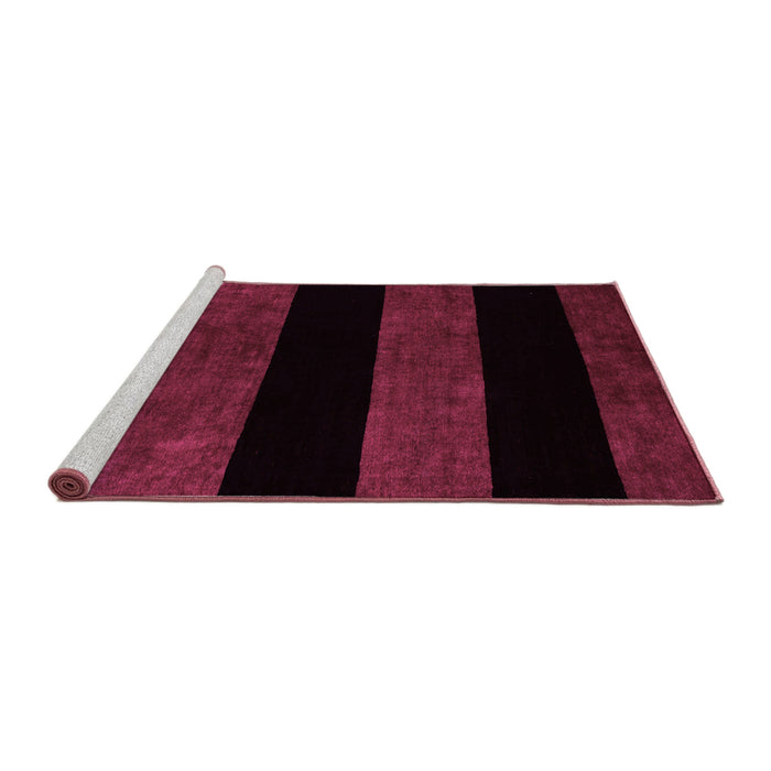 Sideview of Machine Washable Abstract Pink Modern Rug, wshabs88pnk