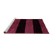 Sideview of Machine Washable Abstract Pink Modern Rug, wshabs88pnk