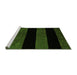 Sideview of Machine Washable Abstract Green Modern Area Rugs, wshabs88grn