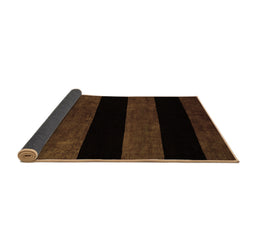 Sideview of Abstract Brown Modern Rug, abs88brn